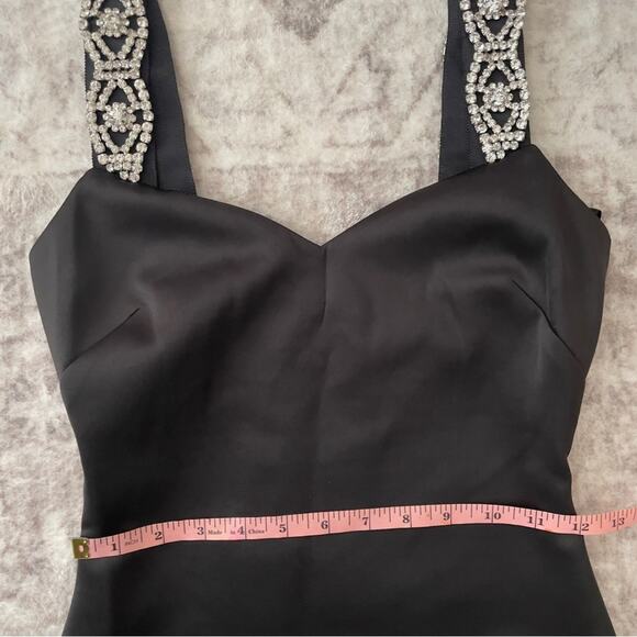 Ted Baker Mally Embellished Strap Black Bodycon Dress Size 2 New - Picture 11 of 15